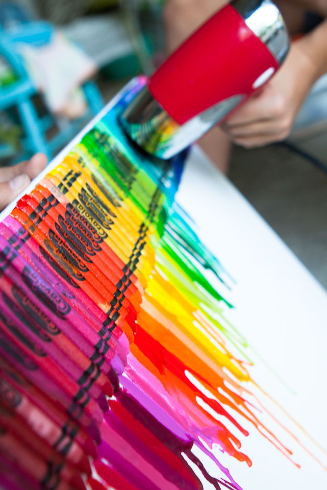 Melted Crayon Rainbow