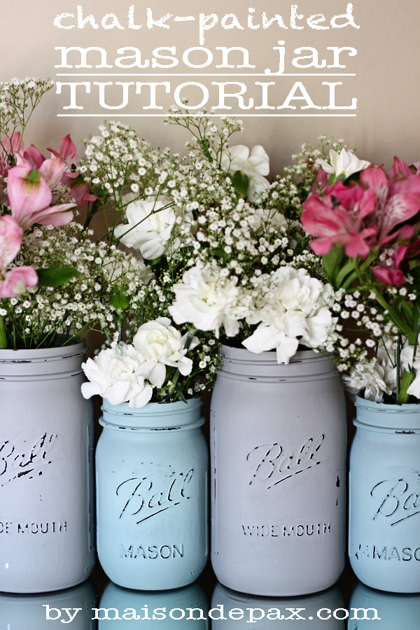 Chalk Paint Mason Jars