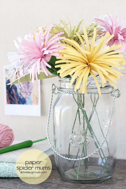 DIY Paper Spider Mums