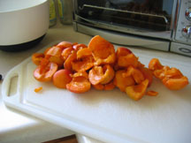 Apricots Cut