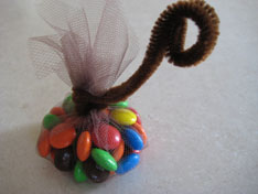 thanksgiving turkey M&M favor