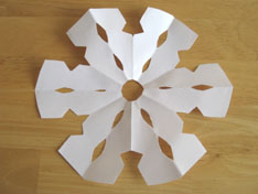 folding paper snowflakes