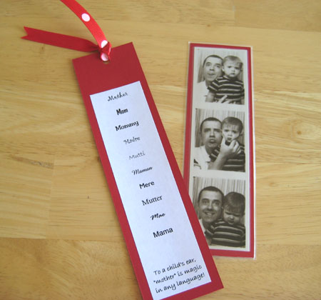 Mothers day bookmark