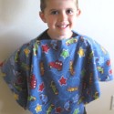 No Sew Fleece Poncho Boy