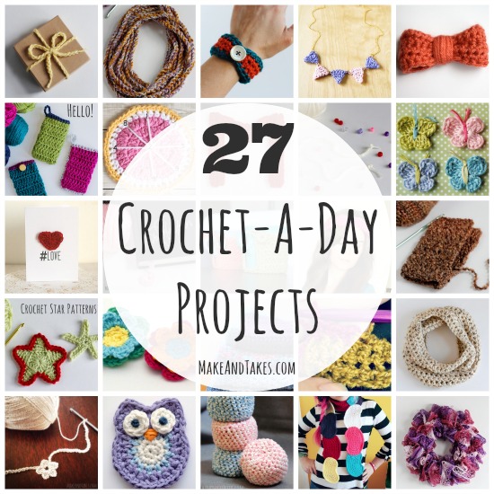 27 Crochet-A-Day Crochet Patterns and Tutorials