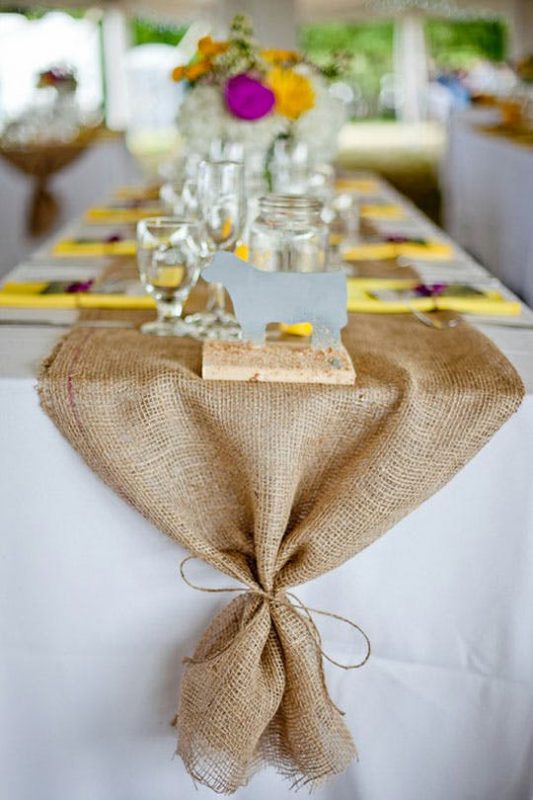 Burlap Table Runner