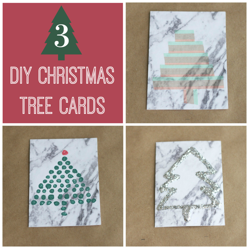 3 DIY Christmas Tree Cards