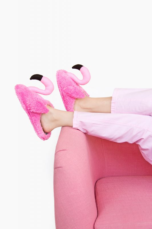 DIY Pink Flamingo Slippers