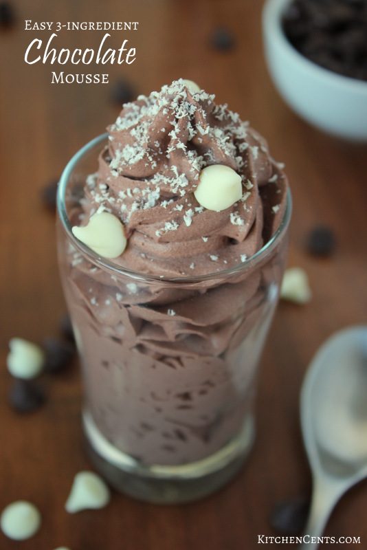 Easy 3-Ingredient Chocolate Mousse