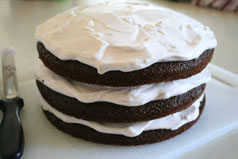 3rd layer chocolate cake
