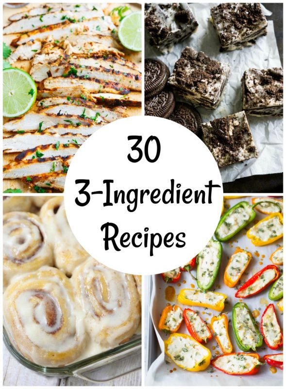 30 recipes with only 3 ingredients 