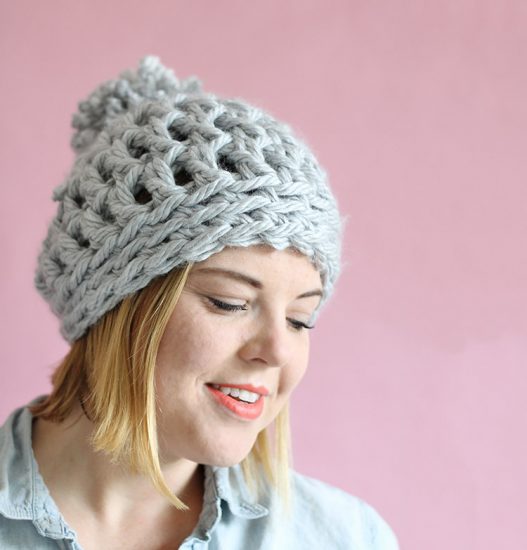 Crocheted T-Shirt Yarn Hat