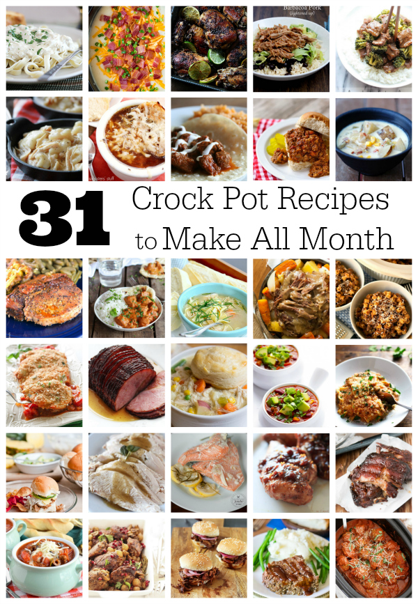 31 Crock Pot Dinner Recipes to Make All Month