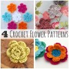 4 Crochet Flower Patterns to Make