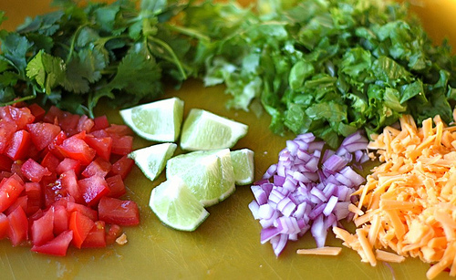 Simple and Healthy Veggie Tostada Ingredients