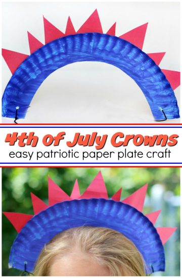 4th of July Craft: Paper Plate Crowns