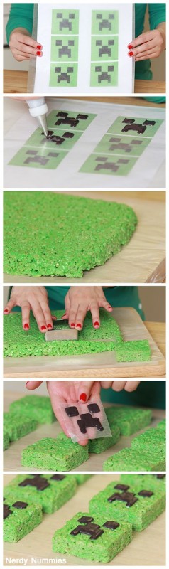 Minecraft Rice Krispy Treats