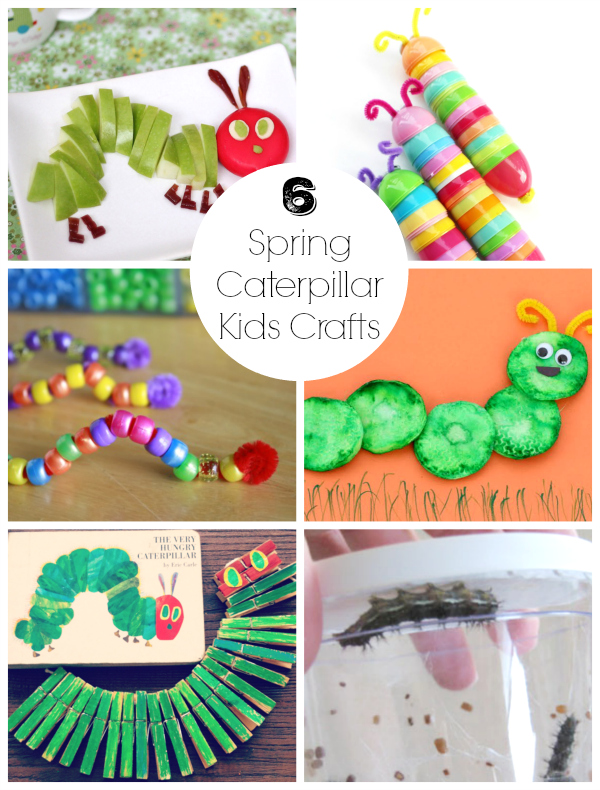 6 Spring Caterpillar Kids Crafts