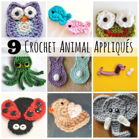 9 Crochet Animal Applique Patterns