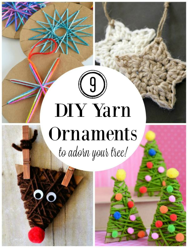 Yarn Christmas Ornaments for Kids