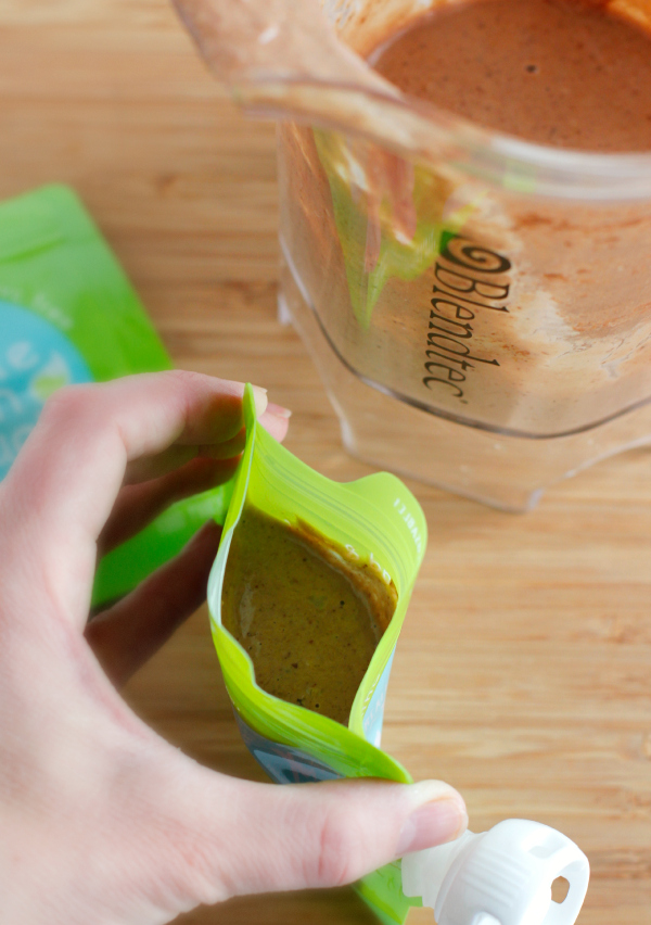 Adding Pudding to Little Green Pouches