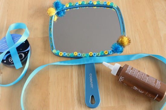 Adding Ribbon to a Mirror Craft