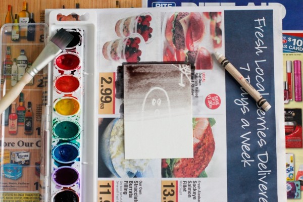 Adding Watercolor to Crayon @makeandtakes.com