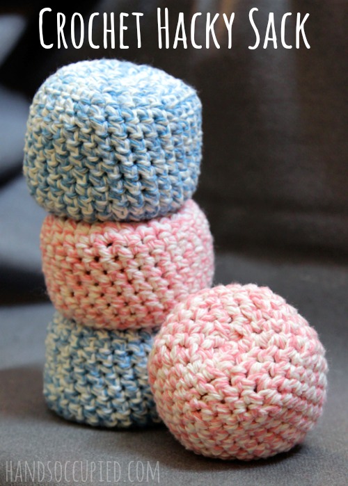 Amigurumi Crochet Hacky Sack Pattern by handsoccupied.com for @makeandtakes.com #crochetaday