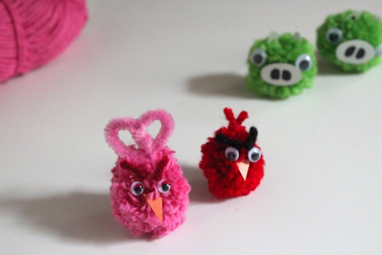 Angry Bird Pom Poms 