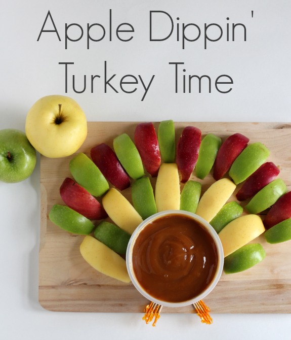 Apple Dipping Thanksgiving Turkey Platter 