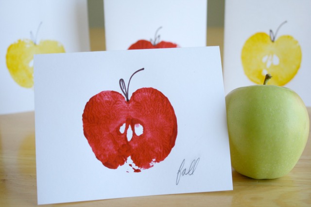 Apple Stamping Cards for Teacher