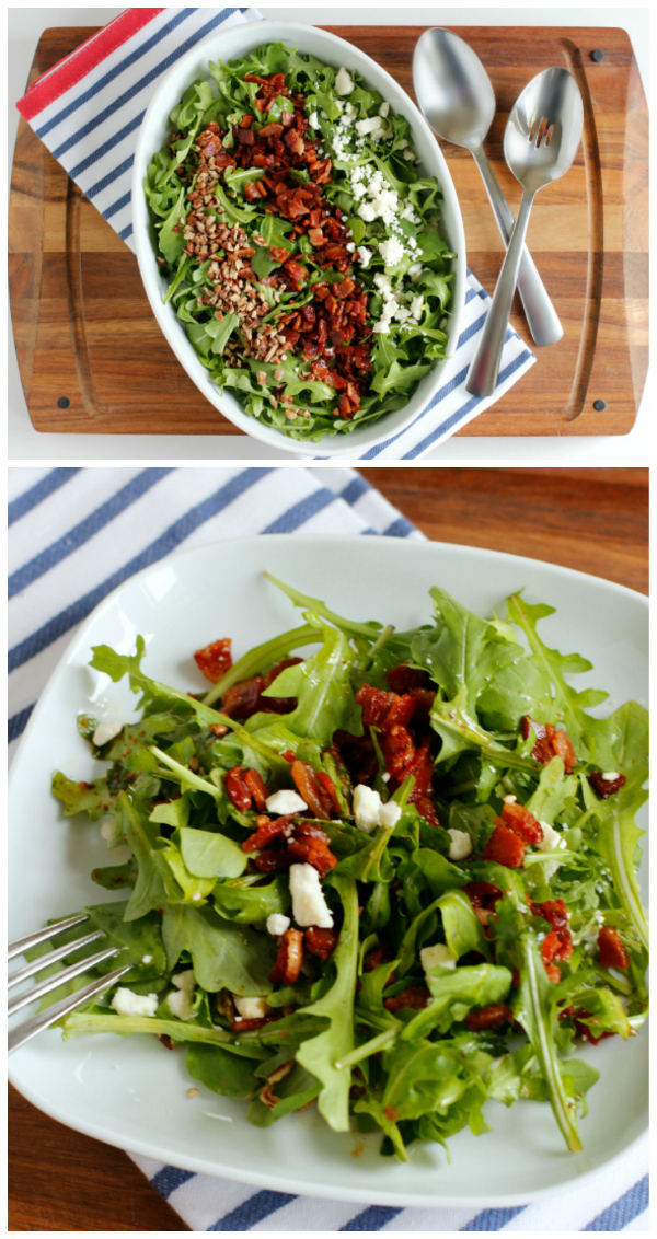 Arugula Salad Recipe with Bacon Vinaigrette