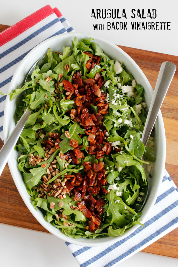 Arugula Salad with Bacon Vinaigrette