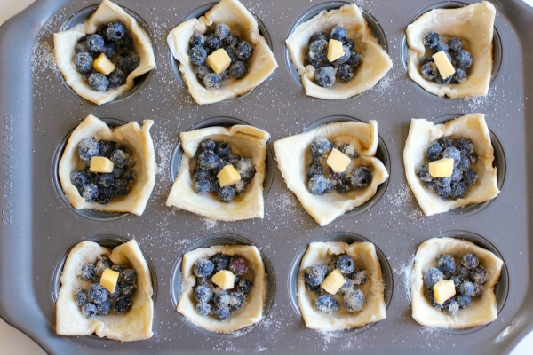 Baking Mini Blueberry Tarts in a Muffin Tin