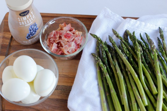 Balsamic Dressing Asparagus Bacon and Egg Side Dish Recipe