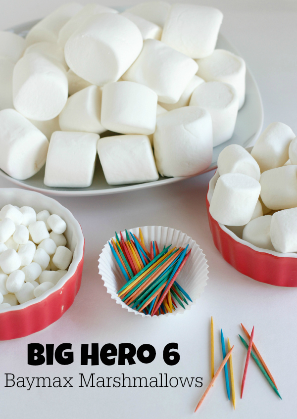 Baymax Marshmallow Craft for a Big Hero 6 Birthday Party
