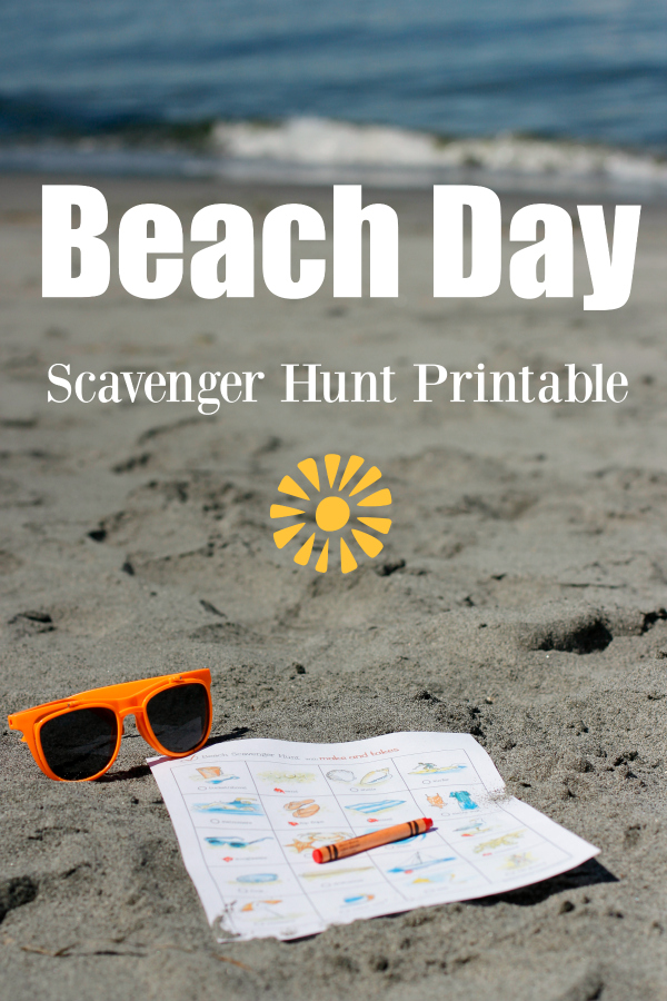 Beach Day Search and Find Scavenger Hunt Printable