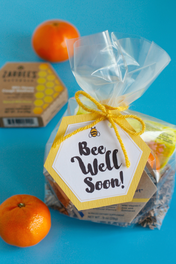 Bee Well Soon Printable Gift Bag Tags