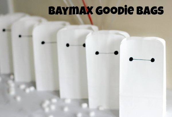 Big Hero 6 Baymax Goodie Bags for a Birthday Party