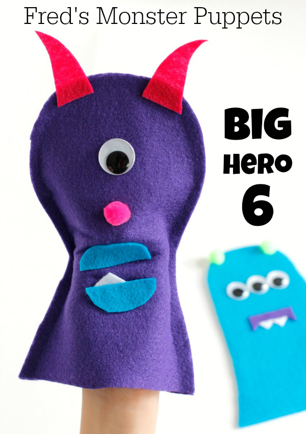 Big Hero 6 Fred Monster Craft Puppets