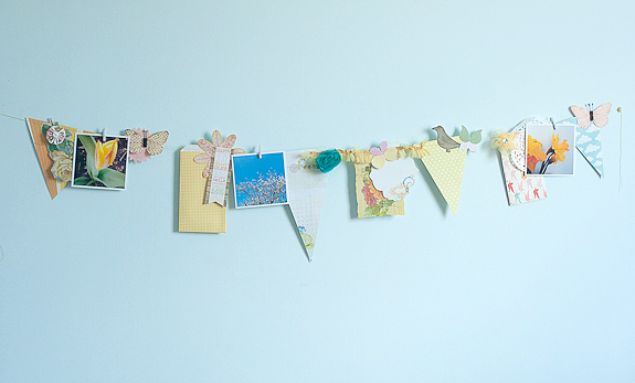 Make a Bits and Pieces Springtime Garland