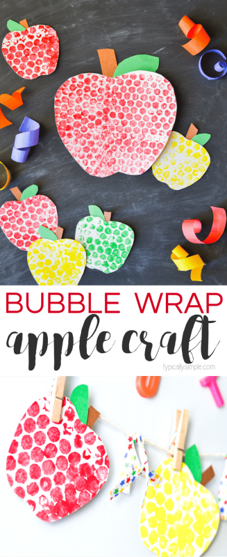 Bubble Wrap Painting Apples Craft