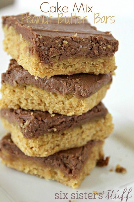 Cake Mix Peanut Butter Bars