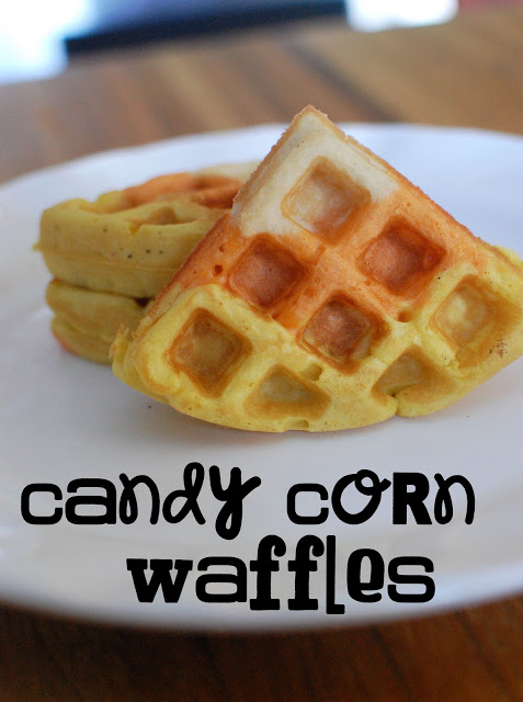 Candy Corn Waffles