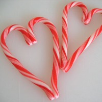 Candy Cane Shaped Hearts