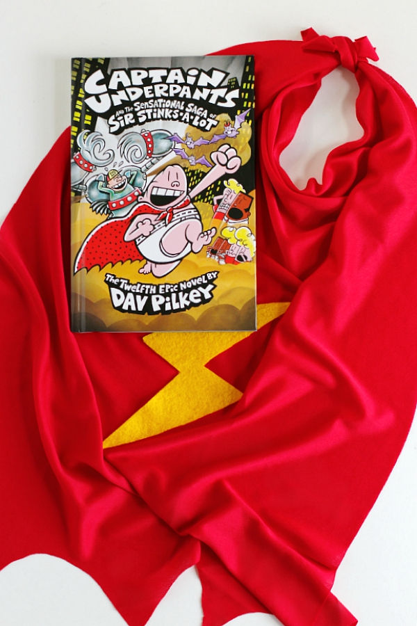 Captain Underpants Book and Superhero Cape DIY