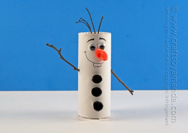 Cardboard Tube Olaf Craft