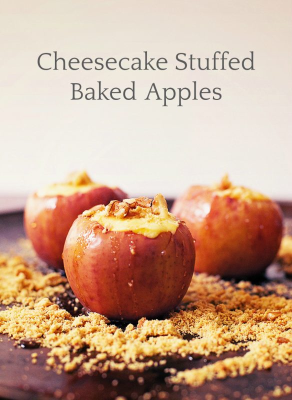 Cheesecake Stuffed Baked Apples