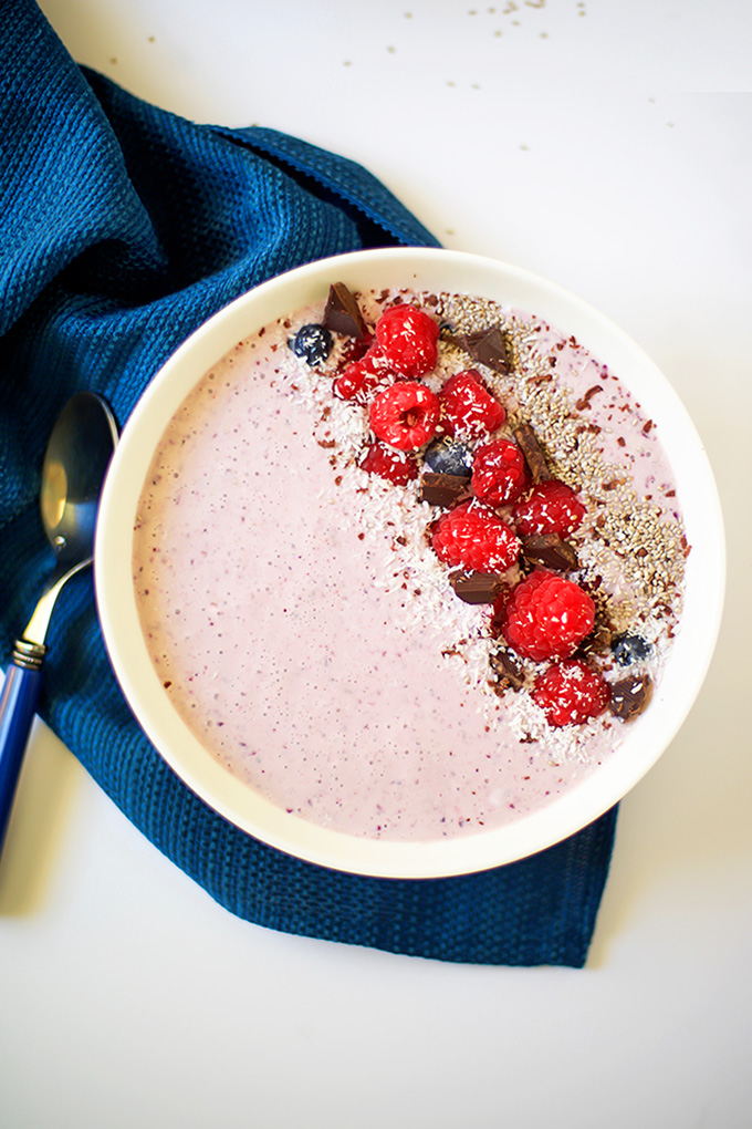 Chia Seed Berry Coconut Smoothie Bowl