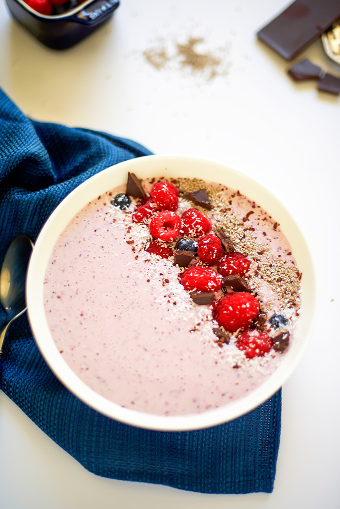 Chia Seed Berry Coconut Smoothie Bowl